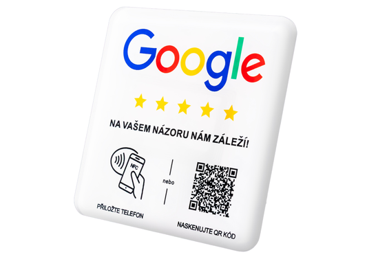 NFC a QR recenzní karta - Google
