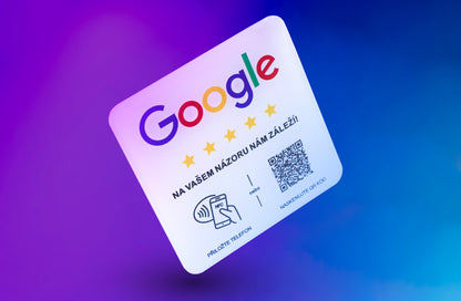 NFC a QR recenzní karta - Google